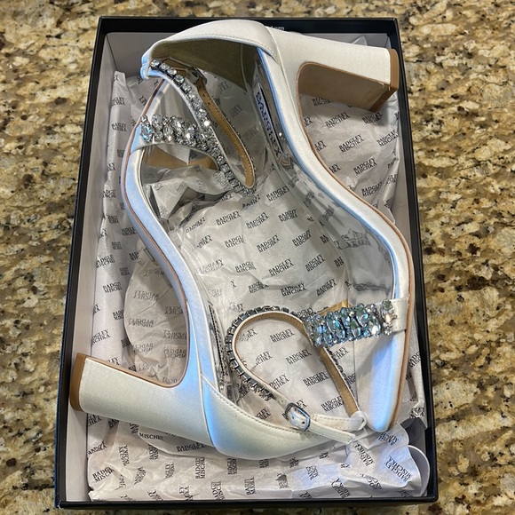 Badgley Mischka Harriet Bridal Block Heels MP5802 Women’s Size 8.5 - Picture 3 of 6